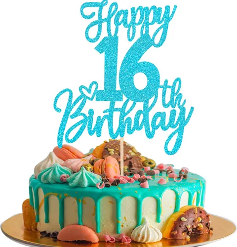 Vista 38 de 1 pieza de decoración para pastel de cumpleaños número 10 con purpurina y texto en inglés "Cheers to 10" Birthday Cake Pick Ten 10 Fabulous Cake
