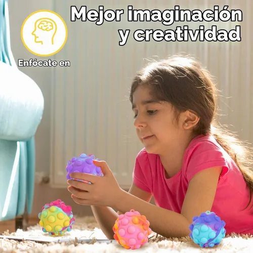 Vista 6 de Juguetes para ansiedad a granel, 4 unidades de bolas de estrés 3D, paquete