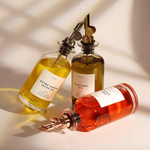 Vista 6 de Molimoli Paquete de 4 boquillas de licor prémium hechas de acero inoxidable con mecanismo antioxidación automático, vertedores de botellas