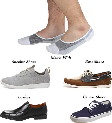 Vista 5 de Jormatt - Calcetines de algodón de corte bajo para hombre, con agarres antideslizantes, para hombre