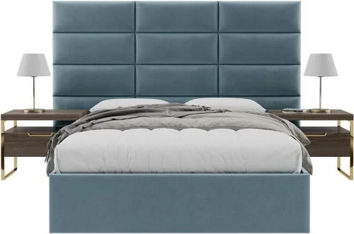Vista 66 de Vänt - Paneles tapizados de cabecera para montar en la pared, diseño Elizabeth, 120 x 46 pulgadas, configuración de 16 paneles individuales