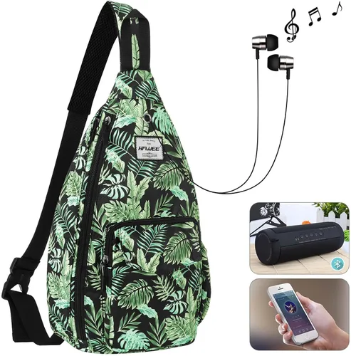 Vista 6 de HAWEE Mochila bandolera para mujer, anti-agua, ajustable inclinado