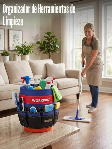 Vista 9 de WORKPRO Organizador de herramientas de cubo con 51 bolsillos que se adapta a cubos de 3.5 a 5 galones (herramientas excluidas)