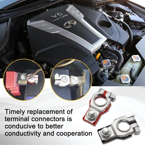 Vista 4 de Terminal de batería positivo y negativo para Nissan Infiniti Toyota Lexus 90982-05035 y 90982-06022 24340-7F000 y 24340-7F001