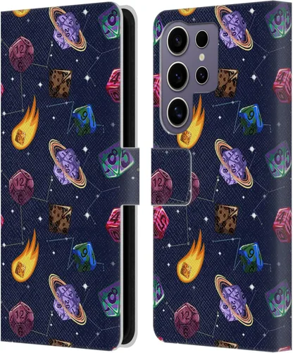 Vista 116 de Head Case Designs Officially Licensed Carla Morrow Colorful Space Dice Patterns Leather Wallet Case Compatible with Samsung Galaxy A07 4G