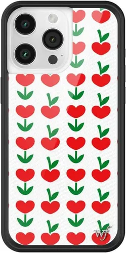 Vista 32 de Wildflower Cases - Funda Surf's Up, Compatible con Apple iPhone 15 Pro Max Moderno, Rojo, Morado, Floral, Verano, Playa - Parachoques Protector