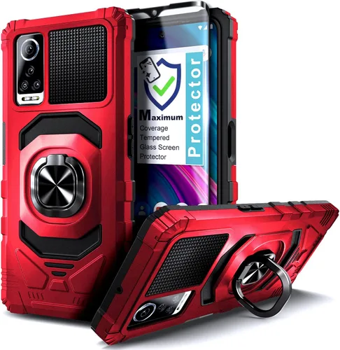 Vista 7 de NZND Funda para BLU G91 Max con protector de pantalla de vidrio templado (cobertura máxima), protección de cuerpo completo [grado militar], funda