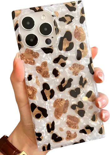Vista 47 de Funda compatible con iPhone 14 Pro con borde rectangular, bonita funda protectora de lujo con pintura al óleo y flores para mujeres y niñas, funda