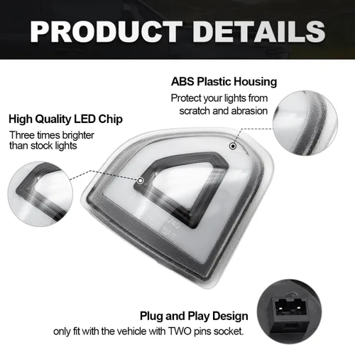 Vista 7 de Luces LED de Señal de Giro para Espejo Lateral Compatible con Ram 1500 2010-2023/para Ram 1500 Classic 2019-2022/para Ram 2500 2010-2018/para Ram