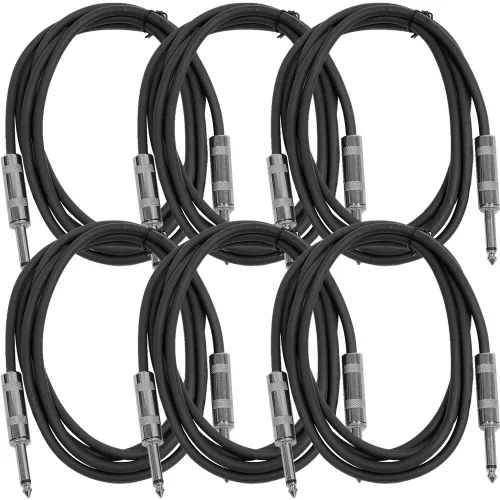 Vista 31 de Seismic Audio Cables de guitarra para altavoces, cables de guitarra TS de ¼ pulgadas, 3 pies, multicolor, paquete de 6 Color múltiple