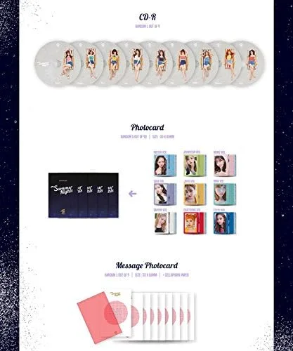 Vista 3 de TWICE Dance The Night Away Álbum CD aleatorio+Tarjeta de fotos 5p+1p Mensaje PhotoCard+Letra Póster+1p Polaroid PhotoCard+DIY Paper Photocard+Número