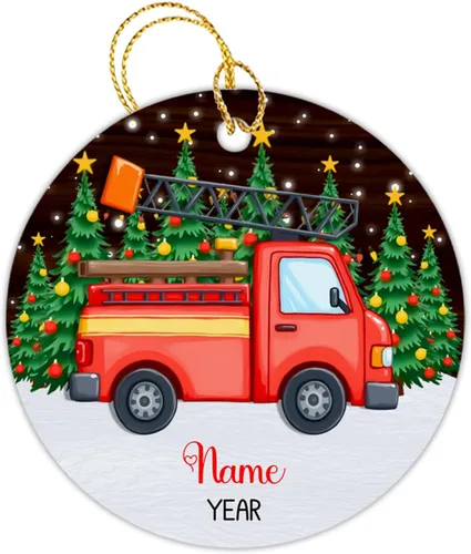 Vista 10 de Adorno de Navidad de ambulancia 2023, adorno de ambulancia personalizado con nombre y año, adorno paramédico personalizado, decoración colgante