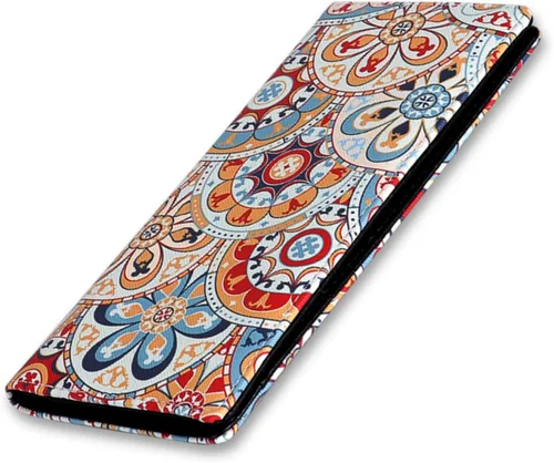 Vista 46 de HUA ANGEL Billetera ultra delgada para mujer, con bloqueo RFID, tarjetero de crédito, plegable, largo, hebilla magnética, billete para mujer, Owl