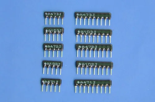 Vista 2 de electronics-salon Thick Film Tipo de resistencia Surtido Kit, Array Resistencia, bussed de red, 1/8 W, sip-5 y sip-9 470 1 K 4.7 K 10 K 47 K Ohm.
