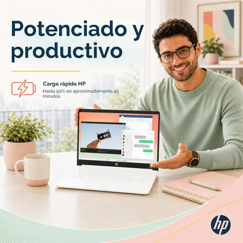 Vista 5 de HP Ultrabook Laptop, Microsoft 365 Included, 8GB RAM, Intel Core, No Mouse