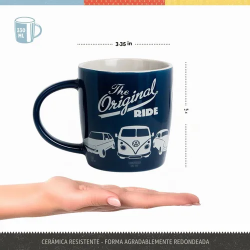 Vista 2 de Nostalgic-Art Taza de café retro, 11.2 oz, VW - The Original Ride - Idea de regalo de VW Bus, producto oficial de licencia (OLP), taza de cerámica