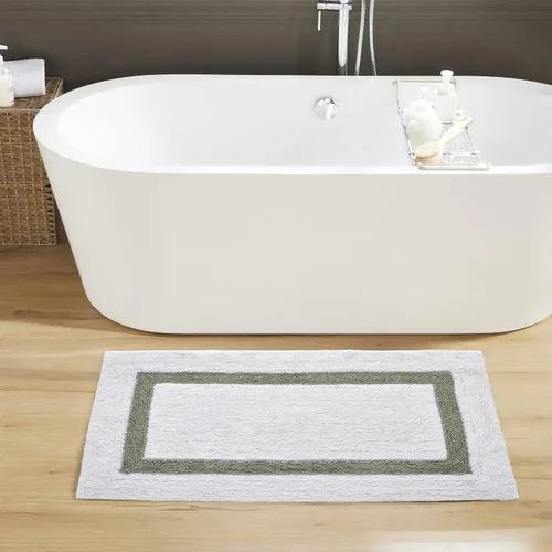 Vista 20 de Better Trends - Alfombra de baño 100% algodón reversible, altamente absorbente y lavable a máquina, suave, tapete de ducha para piso de baño