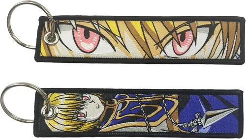 Vista 13 de 1 Pack Anime Etiqueta de Llavero Jet Etiqueta de Llavero Dibujos Animados Bordados con Llavero para Motocicletas Accesorios de Coche