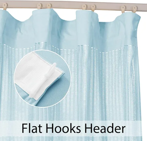 Vista 11 de Fcosie Cortinas divisoras de habitación de hospital con ganchos planos para cubículo, pantalla de privacidad para hospital, clínica médica
