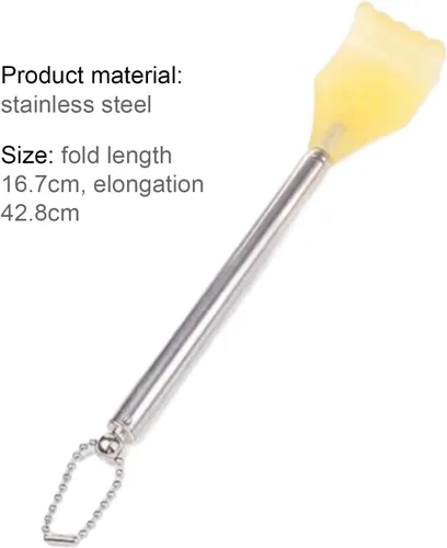 Vista 4 de Pequeño rascador de espalda extensible, masajeador de espalda con forma de garra, masajeadores manuales de espalda de acero inoxidable