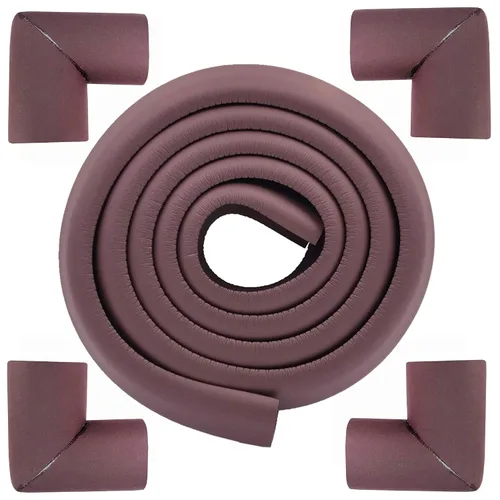 Vista 17 de Protectores de borde de mesa en forma de L, color negro, borde de 13.1 pies + 4 esquinas Parachoques NBR de alta densidad, corte fácil