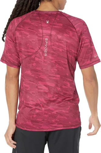 Vista 2 de Spyder Men's Standard Quick Dry UPF Rashguard Lightweight Short Sleeve Digital Camo Hybrid Swim Shirt