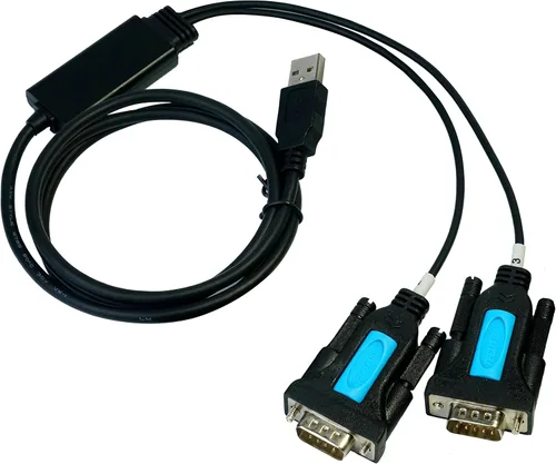 Vista 11 de TECHTOO Adaptador USB a Serial RS232 DB9 de 4 puertos USB a Seria Convertidor Serial Cable de 9 pines con tornillos de pulgar