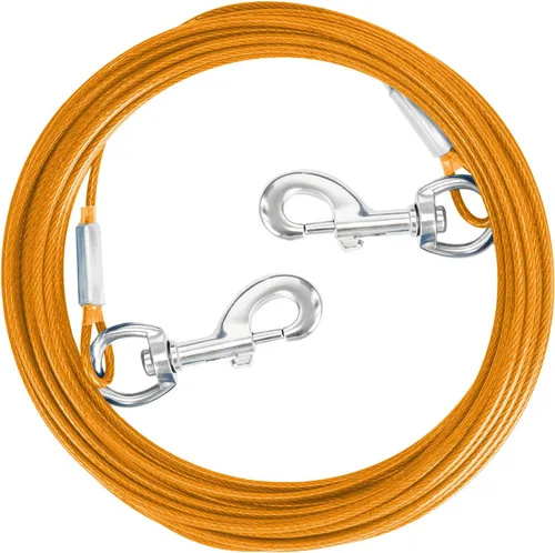 Vista 23 de Cable de Amarre para Perros, 10/20/30/50/100 Pies, Correas para Perros a Prueba de Mordidas para el Patio, Cable de Amarre Resistente para Perros