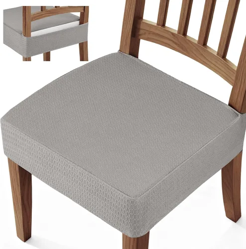 Vista 13 de Songrey - Juego de 6 fundas impermeables para sillas de comedor, color beige