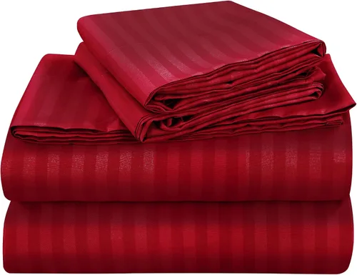 Vista 35 de ROYALE LINENS Juego de sábanas de 3 piezas para cama individual - Ropa de cama de microfibra cepillada suave de 1800 hilos - 1 sábana bajera