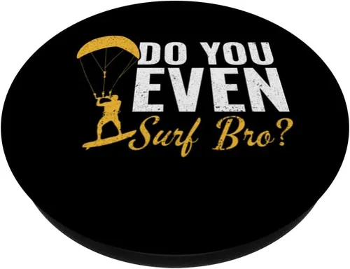 Vista 2 de Kitesurf Kiteboarder Kite Surf Kitesurfing Kiteboarding PopSockets Adhesive PopGrip