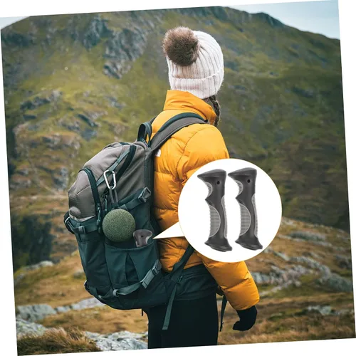 Vista 7 de KOMBIUDA 2 piezas de mango de bastón de trekking de repuesto para bastón de senderismo al aire libre, mango ergonómico esférico de plástico