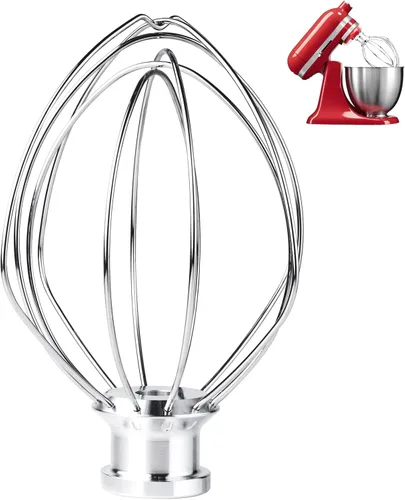 Vista 12 de K45WW - Accesorio para batidora KitchenAid de 6 hilos para batidora de pie inclinable de 4.5 y 5 cuartos de galón, agitador de crema de huevo