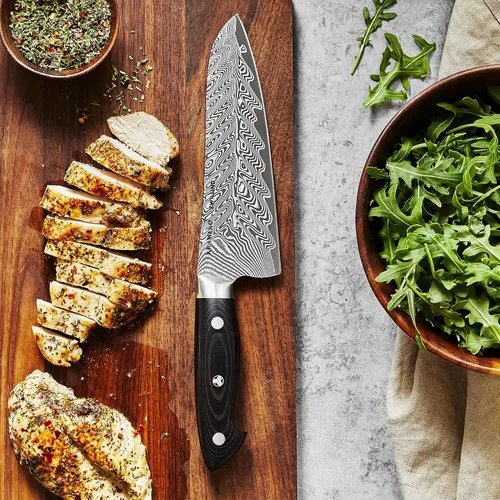 Vista 3 de KRAMER by ZWILLING EUROLINE Damascus Collection - Cuchillo Santoku de 7 pulgadas