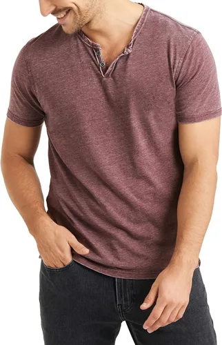 Vista 27 de Lucky Brand Venice Burnout - Camiseta de cuello con muesca y dos botones para hombre