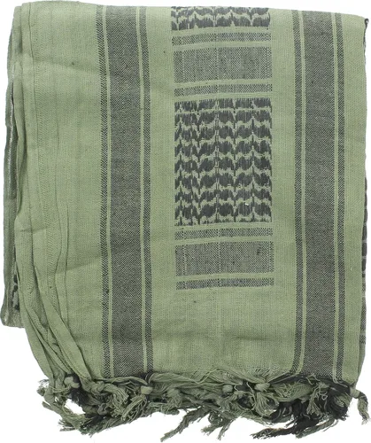 Vista 16 de ARMYU - Bufanda táctica militar árabe Shemagh, Keffiyeh, 100% de algodón Azul & blanco