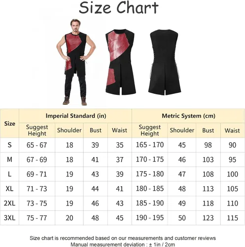 Vista 6 de Changchupsem Chaleco medieval sin mangas renacentista para hombre, chaleco victoriano, disfraz unisex.