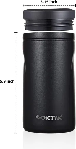 Vista 2 de COKTIK 4 en 1 enfriador de latas aislado, enfriador de latas delgadas de doble pared para latas de 12 oz regulares o delgadas y botellas de cerveza