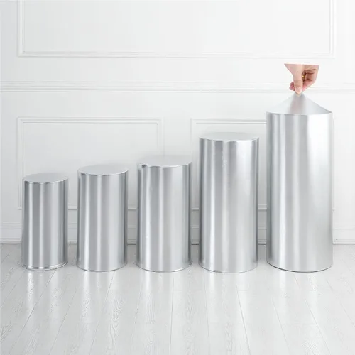 Vista 10 de Cubiertas redondas para soporte de cilindro para fiestas, cubiertas elásticas bronceadoras para pedestal, cubierta de cilindro de zócalo, 3