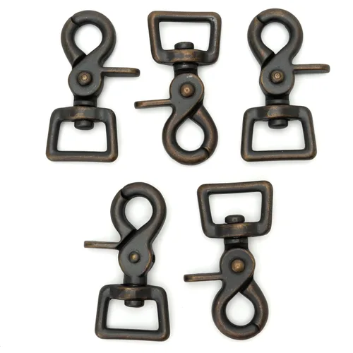 Vista 5 de Country Brook Design - Ganchos giratorios de bronce envejecido (3/4 pulgadas, paquete de 10)