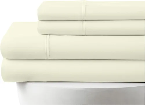 Vista 22 de Twin Size 4-Piece Sheet Set 1000 Thread-Count 100% Egyptain Cotton, 1000TC Soft, Breathable, Long-Staple Cotton Sateen Weave, Fits 19 Inches Extra