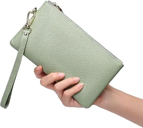 Vista 2 de Tapp Collections Cartera de cuero delgada con bloqueo RFID para mujer