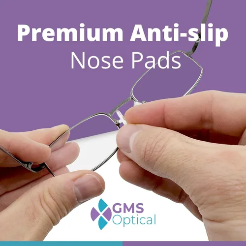 Vista 4 de GMS - Almohadillas de silicona para soporte de anteojos en la nariz con forma simétrica, 10 pares, 2