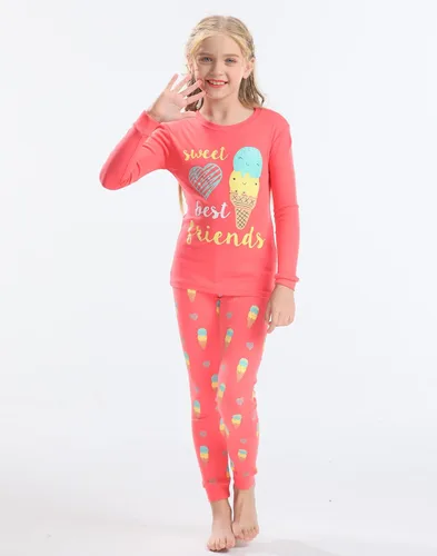 Vista 5 de Babyroom Girls Pajamas Matching Doll Pjs Toddler Kids Cotton Sleepwear Christmas Clothes