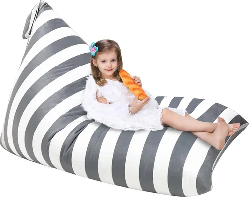 Vista 19 de Jorbest Puf de almacenamiento de animales de peluche para niños y adultos, puf de animales de peluche, asiento de lona de alta calidad, solo funda