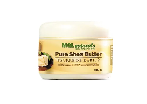 Vista 4 de MGL Naturals Manteca de karité africana sin refinar Marfil batida, 100% cruda, orgánica Aroma de manzana y madreselva. Manteca hidratante