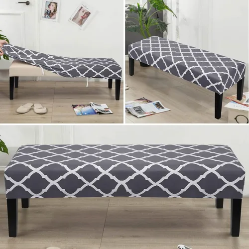 Vista 8 de SearchI Funda para Banco de Comedor, Fundas Largas Elásticas y Lavables para Asiento de Banco, Funda Rectangular para Banco de Mesa de Comedor