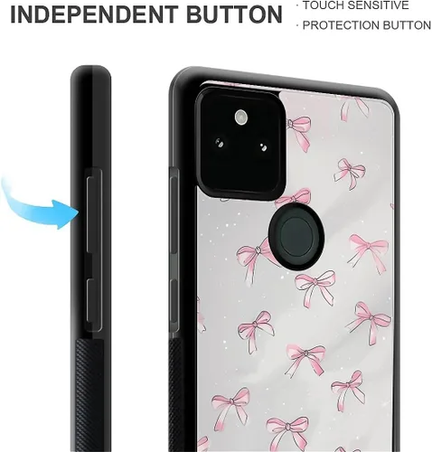 Vista 136 de Compatible con Google Pixel 4A 5G Mobile Case Creative Acrylic Panel trasero Silicona Protección Grip especialmente diseñado para Google Pixel 4A 5G