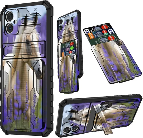 Vista 86 de Funda para Samsung A13 5G, Galaxy A13 5G con tarjetero desmontable atril resistente a prueba de golpes funda protectora para Samsung Galaxy A13 Gato