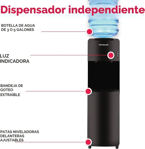 Vista 2 de Frigidaire EFWC498 - Dispensador/refrigerador de agua con carga superior - Agua fría y caliente - Cierre de seguridad para niños - Diseño innovador